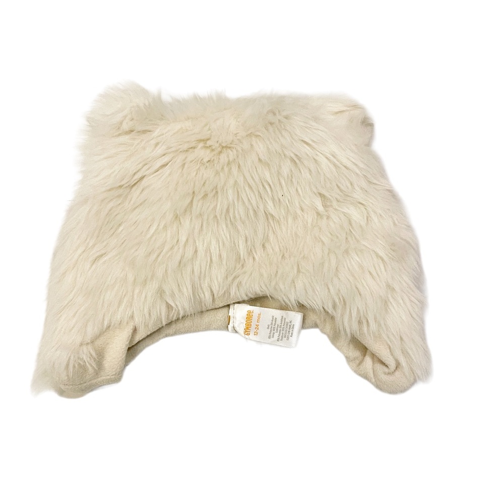 NWT Gymboree Furry Bear Winter Hat with Ears Size 12-24 months